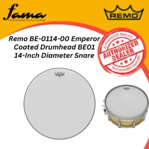 remo be 0114 00 emperor coated drumhead be01, 14 inch diameter snare drum skin kulit drum