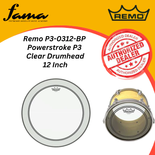 remo p3 0312 bp powerstroke p3 clear drumhead, 12 inch drum head drum skin