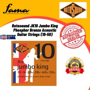 rotosound jumbo king phosphor bronze acoustic guitar strings set jk10