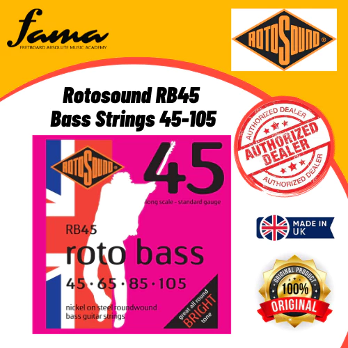 rotosound rb45 4 str bass string 45 105