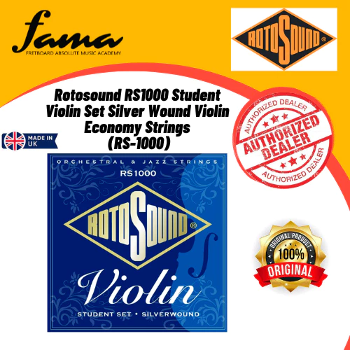 rotosound rs1000 student violin set silver wound violin economy strings (rs 1000)