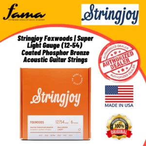 stringjoy foxwoods | light gauge (12 54) coated phosphor bronze acoustic guitar strings