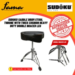 sudoku saddle drum stool throne with thick cushion heavy duty double braced leg chair acoustic digital drum