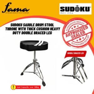 sudoku saddle drum stool throne with thick cushion heavy duty double braced leg chair acoustic digital drum