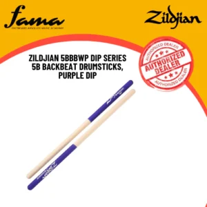 zildjian 5bbbwp dip series 5b backbeat drumsticks, purple dip