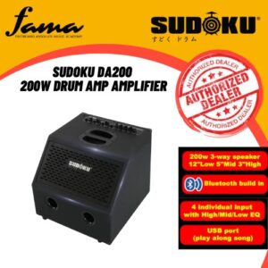 sudoku da200 200w drum amp amplifier (electronic drum,guitar,bass,keyboard) 3 way design speaker