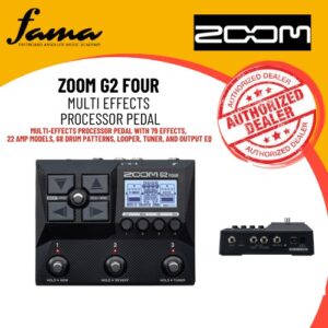 zoom g2 four multi effects processor pedal multi effects processor pedal with 79 effects, 22 amp models, 68 drum p
