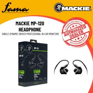 mackie mp 120 in ear monitor earphone headphone single dynamic driver (mp 120)