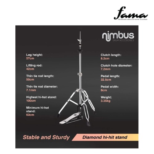 nimbus diamond solid hihat stand for drum nimbus diamond solid hihat stand for drum
