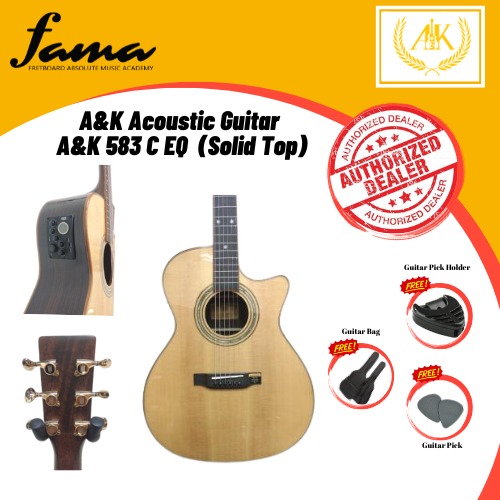a&k 41' acoustic guitar a&k 583 c eq (solid top) with eq a&k 41' acoustic guitar a&k 583 c eq (solid top) with eq