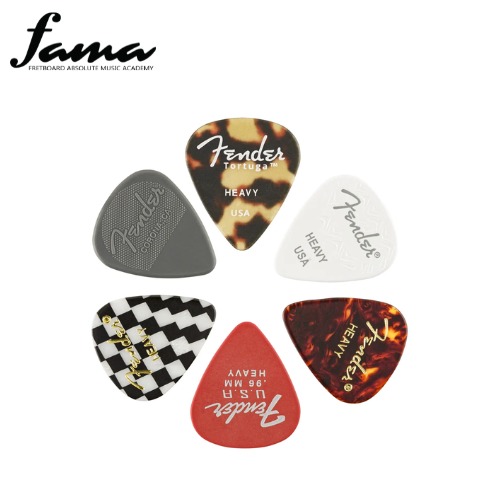 fender 351 material medley guitar pick, 6 pack, heavy fender 351 material medley guitar pick, 6 pack, heavy