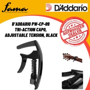 d’addario pw cp 09 tri action capo, adjustable tension, black
