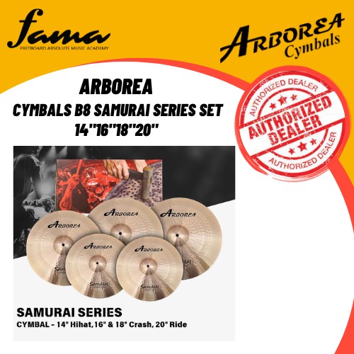 arborea cymbals b8 samurai series set 14"16"18"20" cymbal sets acoustic drum