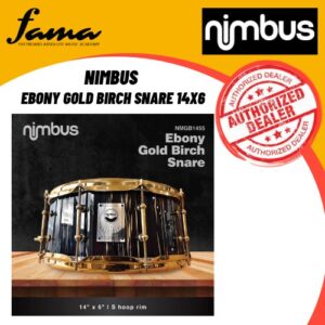 nimbus ebony gold birch snare 14x6 drum snare