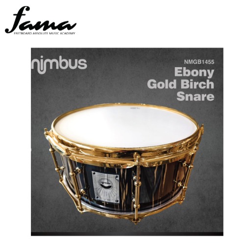 nimbus ebony gold birch snare 14x6 drum snare