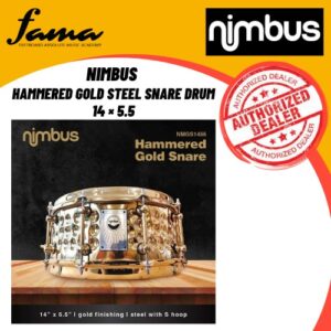 nimbus hammered gold steel snare drum 14 × 5.5 drum snare