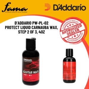 d’addario pw pl 02 protect liquid carnauba wax, step 2 of 3, 4oz guitar electric guitar bass
