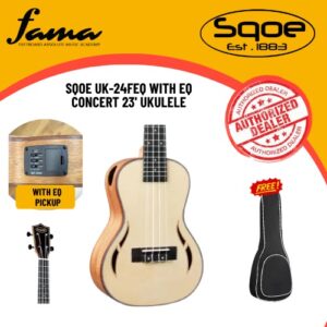 sqoe uk 24feq with eq concert 23' ukulele
