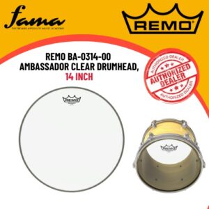 remo ba 0314 00 ambassador clear drumhead, 14 inch