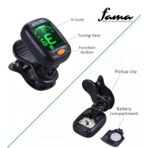 aroma at 101 clip on tuner for guitar bass ukulele electronic tuning