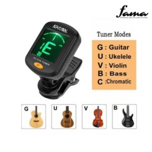 AROMA AT-101 Clip on Tuner for Guitar Bass Ukulele Electronic Tuning aroma at 101 clip on tuner for guitar bass ukulele electronic tuning