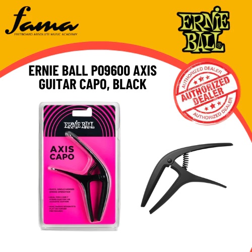 ernie ball p09600 axis guitar capo, black ernie ball p09600 axis guitar capo, black