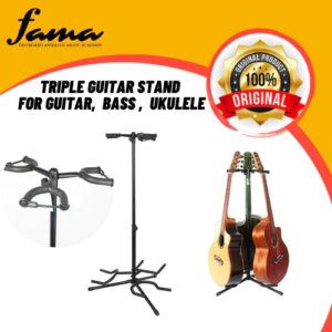 triple guitar stand for multi guitar like bass electric acoustic classical folk ukulele guitar