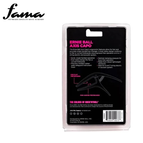 ernie ball p09600 axis guitar capo, black ernie ball p09600 axis guitar capo, black
