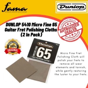 jim dunlop 5410 micro fine 65 guitar fret polishing cloths 2 packs