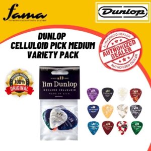 jim dunlop pvp106 celluloid medium variety guitar picks (12pcs / pack)