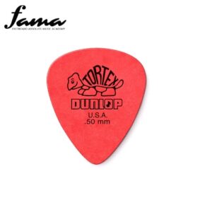 jim dunlop 418p050 tortex standard guitar picks, 418p.50mm 0.50mm red 12 pieces per pack