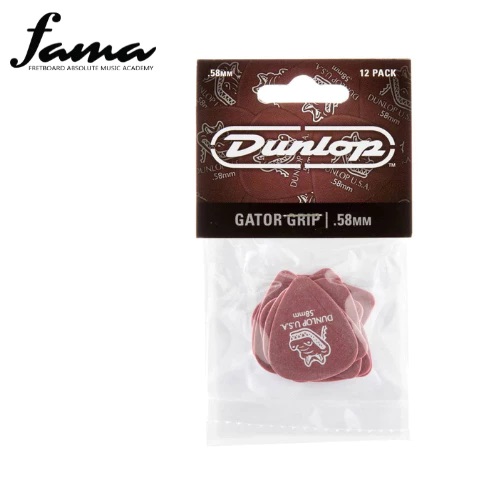 jim dunlop 417p058 gator grip guitar picks, 0.58mm red 12 pieces per pack jim dunlop 417p058 gator grip guitar picks, 0.58mm red 12 pieces per pack