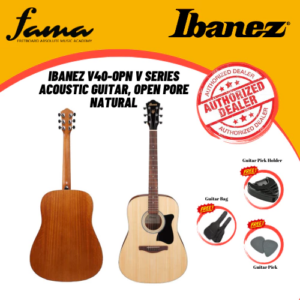 ibanez v40 opn v series acoustic guitar, open pore natural
