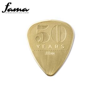 Jim Dunlop 442P088 Nylon Standard Guitar Picks, 50th Anniversary 442P.88MM 0.88MM Gold 12 Pieces Per Pack auto draft
