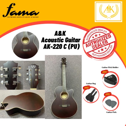 a&k ak 220 (pu) 40'' cutaway acoustic guitar (mahogany) (ak220) a&k ak 220 (pu) 40'' cutaway acoustic guitar (mahogany) (ak220)