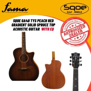 sqoe ga40c with eq solid spruce top acoustic guitar mahogany back and sides