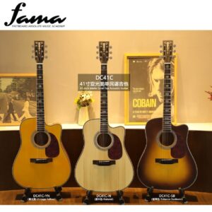 SQOE DC41 Solid Spruce Top Acoustic Guitar Mahogany Back and Sideswith eq auto draft