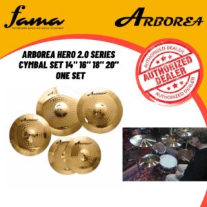 arborea hero cymbal set (14"hh, 16"cr, 20"rd) the best value "entry level" cymbal on the market