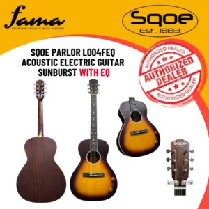 Home sqoe parlor l004feq acoustic electric guitar sunburst with eq