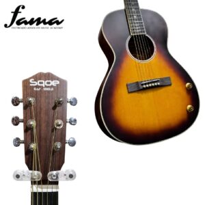 sqoe parlor l004feq acoustic electric guitar sunburst with eq